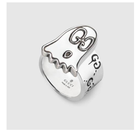 New Authentic GUCCI GHOST GG Sterling Silver Ring - Picture 10 of 10